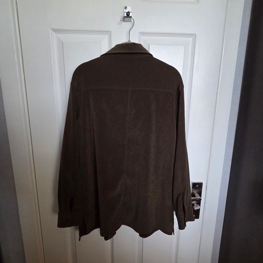 Khaki velvet women overshirt, size 10