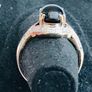 Vintage 9ct Yellow Gold Cats Eye & Diamond Ring Image 9
