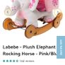 Labebe plush rocking horse pink like new Image 6