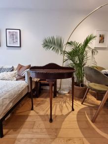 Vintage Magohany Demi Lune Hall Table