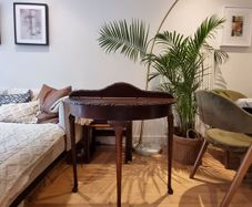Vintage Magohany Demi Lune Hall Table