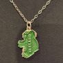 Vintage sterling silver pendant with enamel map of Ireland Image 3