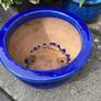 Large Blue Glazed Ceramic Garden Planter Image 2