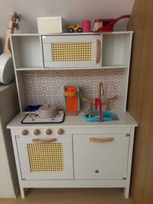 Kids kitchen from unknown company and fridge from Zara
