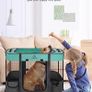 Foldable Pet Playpen,Cat Dog Playpen,Portable Dog Cage soft Portable Exercise Kennel Tent,Puppy Pen Indoors/Outdoors Pet Tent Fence(S(70 55 45cm)) Image 4