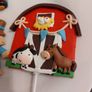 Tractor Scarecrow Barn with Animals Cake Decorations Image 5