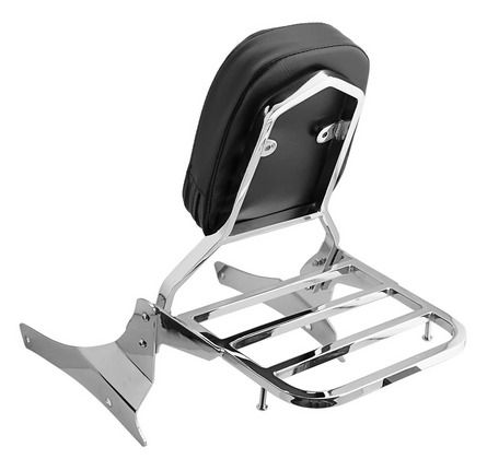 Backrest For Suzuki Intruder Motorcycle Passenger  Bar Luggage Rear Rack