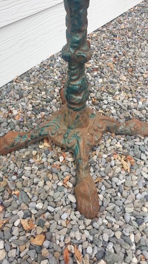 cast iron table base