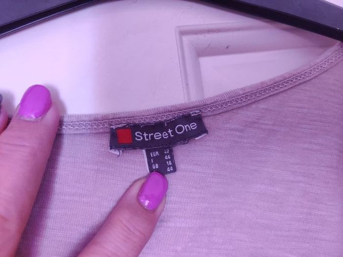 Street one dusty pink London cotton sequin top size UK16 EU44 Postage included