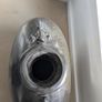 Large dark grey decorative vase with dragon handles Image 2