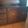 Large Dark Wood Display Cabinet & Sideboard Image 8