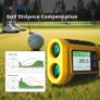 Laser Rangefinder with Slope Compensation 650Yards Golf Range Finder with Side Screen Display Flag Locking Vibration for Golfing Image 7