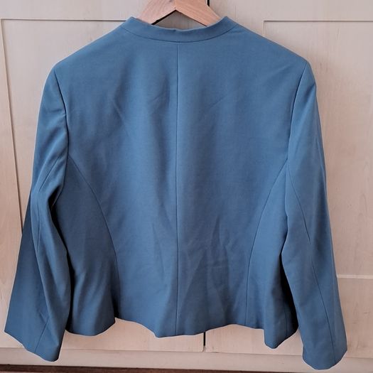 Nine West Teal Open-Front Cropped Blazer Jacket  UK 16 / US 12