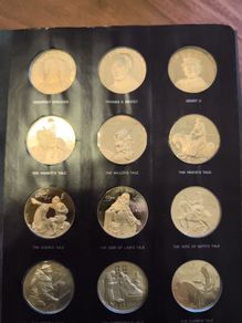 First Edition Proof Set Coin Collection - Chaucer and the Canterbury Tales