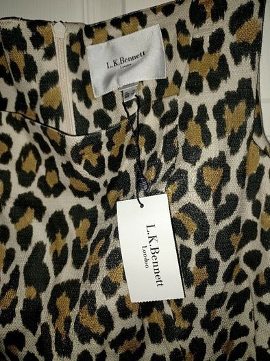 LK Bennett dress size 12 bnwt multi leopard print