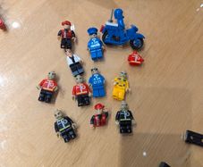Mega Bloks figures and bike