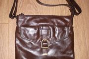 Brown leather crossbody bag M and S