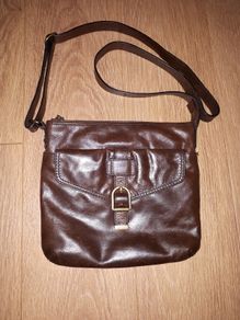 Brown leather crossbody bag M and S