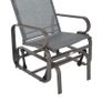 Outdoor Gliding Rocking Chair with Sturdy Metal Frame, Patio Comfortable Swing Chair for Garden, Backyard, Grey Image 6