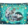 Skull Tapestry Mushroom Stars Moon Tapestry Abstract Hippy Trippy Wall Hanging Tapestry Home Decor (MULTIPLE SIZES) Image 2