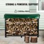 2.44m Steel Firewood Rack with Cover Image 3