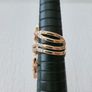 Star Starburst Crystal Rose Gold Adjustable Ring Image 3
