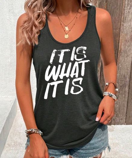 Grey Sleeves Tank Top size S
