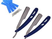 2X Barber Straight Cut Throat Salon Shaving Razor Shavette Rasoi Rasoirs