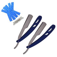 2X Barber Straight Cut Throat Salon Shaving Razor Shavette Rasoi Rasoirs