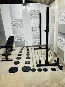 Heavy Duty Rack Stands Iron Weights Set Of Bars