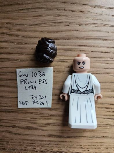 lego sw1036 princess leia, set star wars 75301, 75244