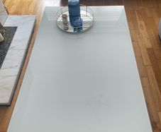 Glass Gold and White Coffee table