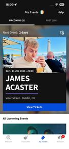 James Acaster ticket for sale