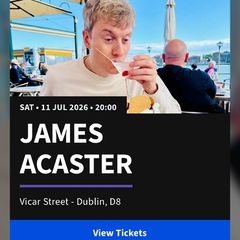 James Acaster ticket for sale