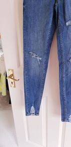 Blue Organic Cotton Ripped Jeans - Size 6