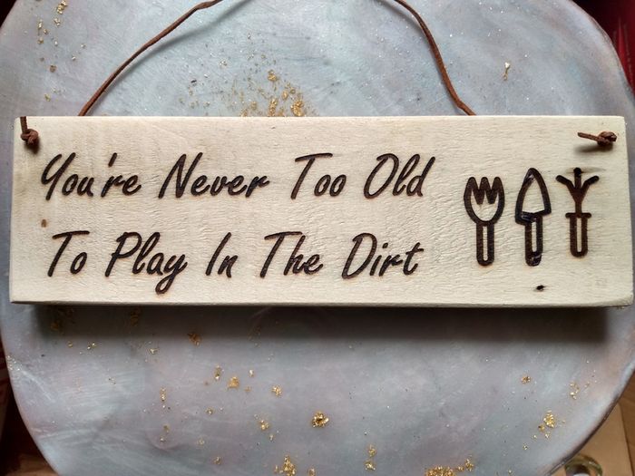 Womans Shed Rustic Garden Board for Mum