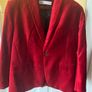 Zara women's red velvet blazer jacket Size XL (UK 14-16), AS NEW Image 6