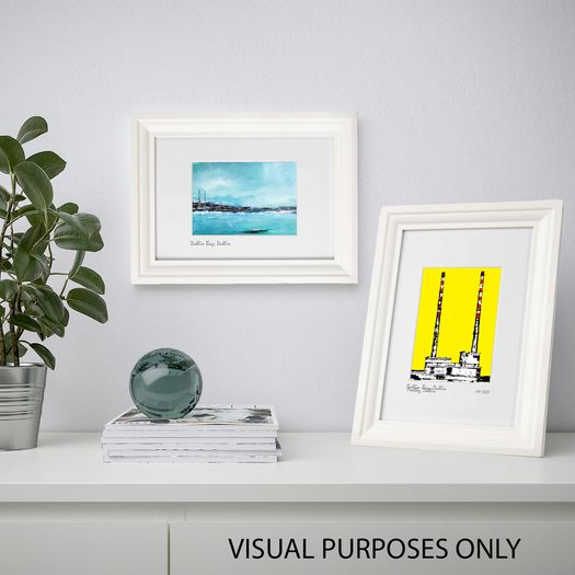 Poolbeg 2, yellow. Print by artist Helen Mathews