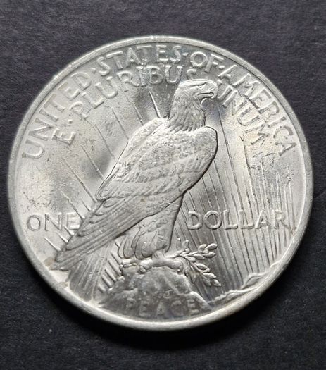 Unc 1923 United States 1 Silver Peace Dollar coin