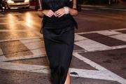 Rainbow maxi black skirt with a high front struts size UK20 EUR46/48 Postage included