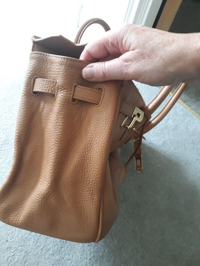 Tan handbag faux leather