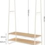 New Industrial Clothes Rail With 2 Shelves (Cream) FREE P&P Image 2