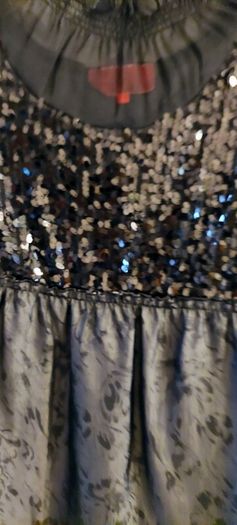 Black Sequinned Top/ Dress