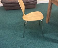 Stackable wooden chairs