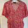 QED London boho hippie pink orange and yellow paisley floral maxi dress Image 2