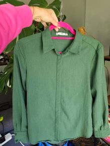 Mango green shirt.Size S