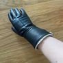 Lady faux leather gloves Image 3