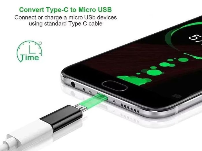 Micro USB Male to USB Type-C Female Adapter