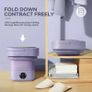 Portable Folding Mini Washing Machine 8L Travel Washer with Drying Bucket (EU Plug) Image 5