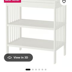 changing table Ikea Gulliver table white